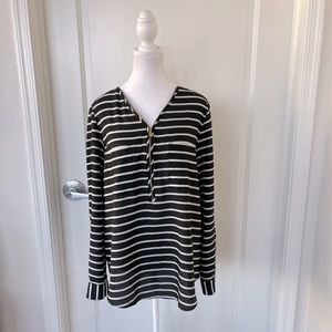 Calvin Klein Pocket Detail Long Roll-Tab Sleeve Women’s Blouse Size Large